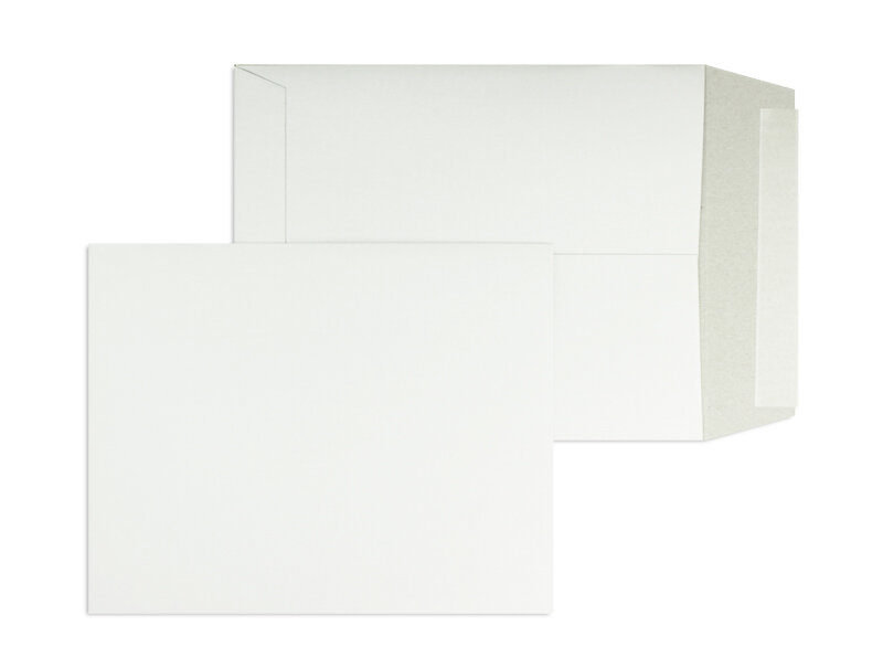 pochettes en carton compact blanc 215 x 270 mm | 450 g/m² carton duplex | sans fenêtre | fermeture adhésive | rabat droit | 200 pièces