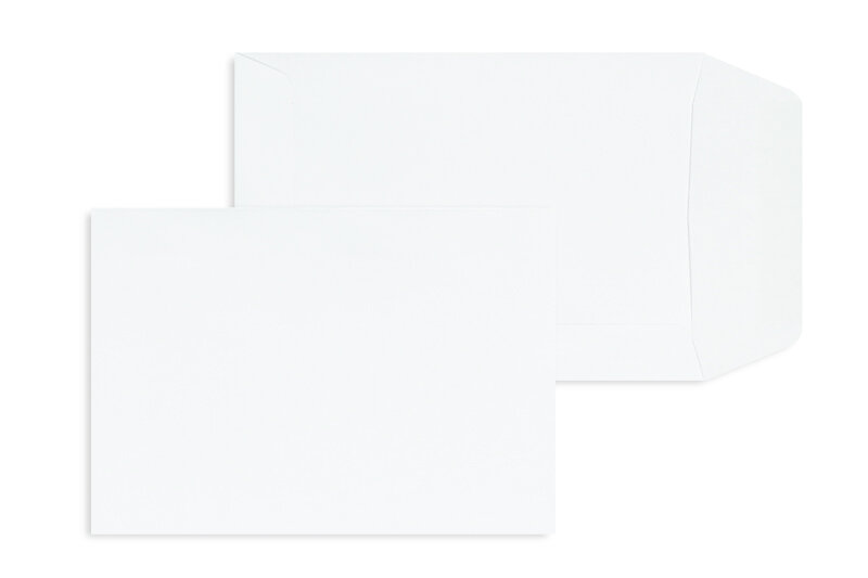pochettes blanc 114 x 162 mm (c6) | 80 g/m² offset | sans fenêtre | fermeture gommée | rabat droit | 1000 pièces