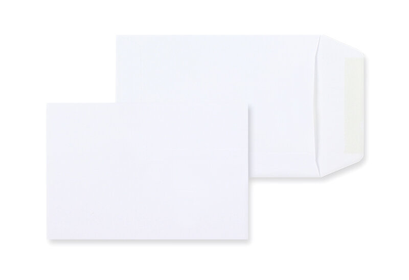 pochettes blanc 114 x 162 mm (c6) | 90 g/m² offset | sans fenêtre | fermeture gommée | rabat droit | 1000 pièces