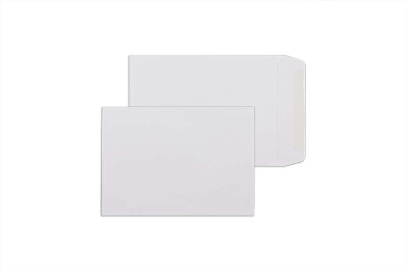 pochettes blanc 125 x 176 mm (b6) | 90 g/m² offset | sans fenêtre | fermeture gommée | rabat droit | 1000 pièces