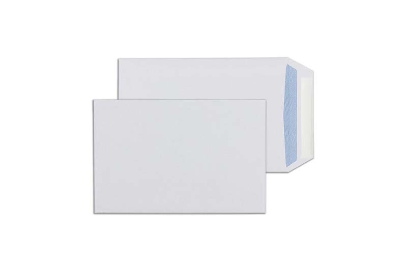 pochettes blanc 127 x 190 mm | 90 g/m² offset | sans fenêtre | fermeture gommée | rabat droit | 500 pièces