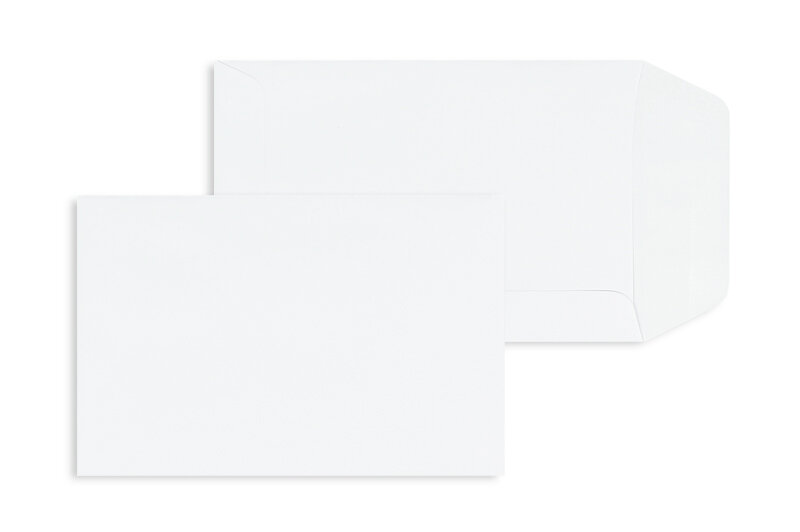 pochettes blanc 95 x 145 mm | 80 g/m² offset | sans fenêtre | fermeture gommée | rabat droit | 1000 pièces