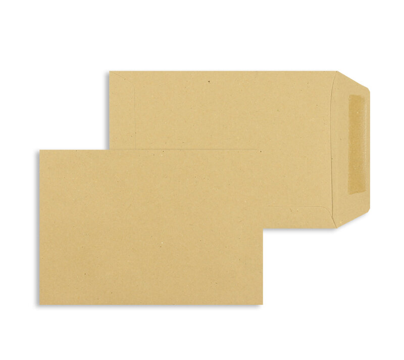 pochettes colorées marron 114 x 162 mm (c6) | 90 g/m² natron | sans fenêtre | fermeture gommée | rabat droit | 1000 pièces