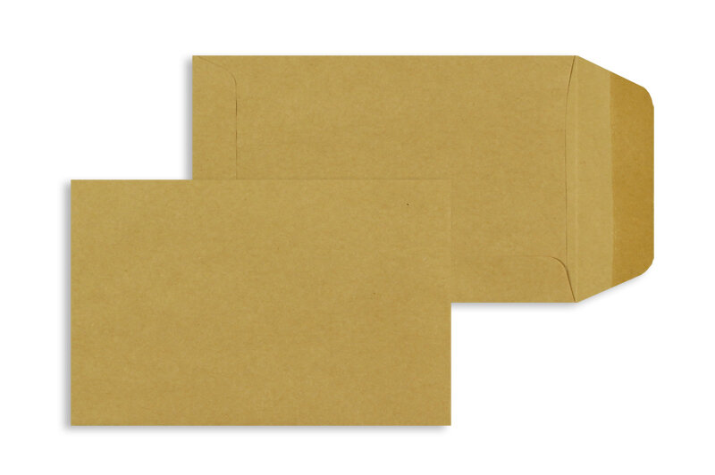 pochettes colorées marron 95 x 145 mm | 70 g/qm offset | sans fenêtre | fermeture gommée | rabat droit | 1000 pièces