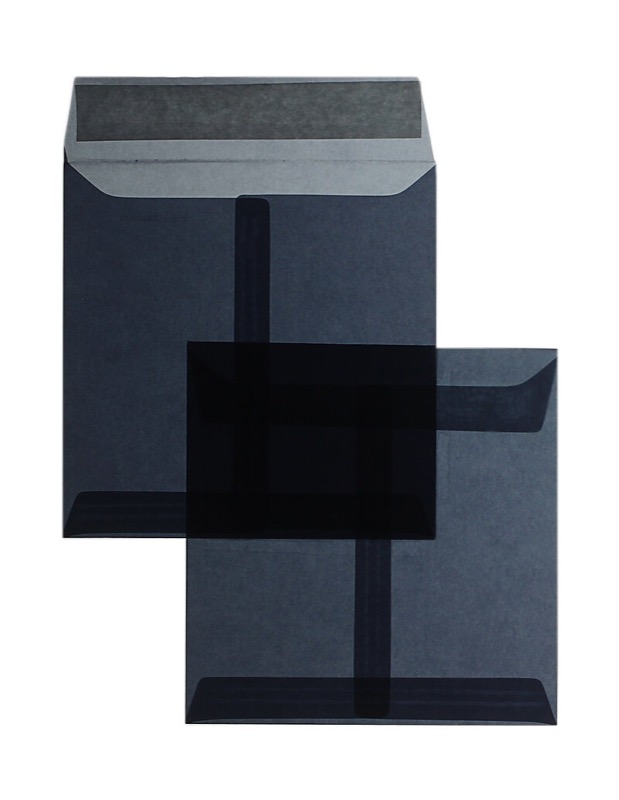 Pochettes transparentes Gris (Transparent anthracite) 160 x 160 mm