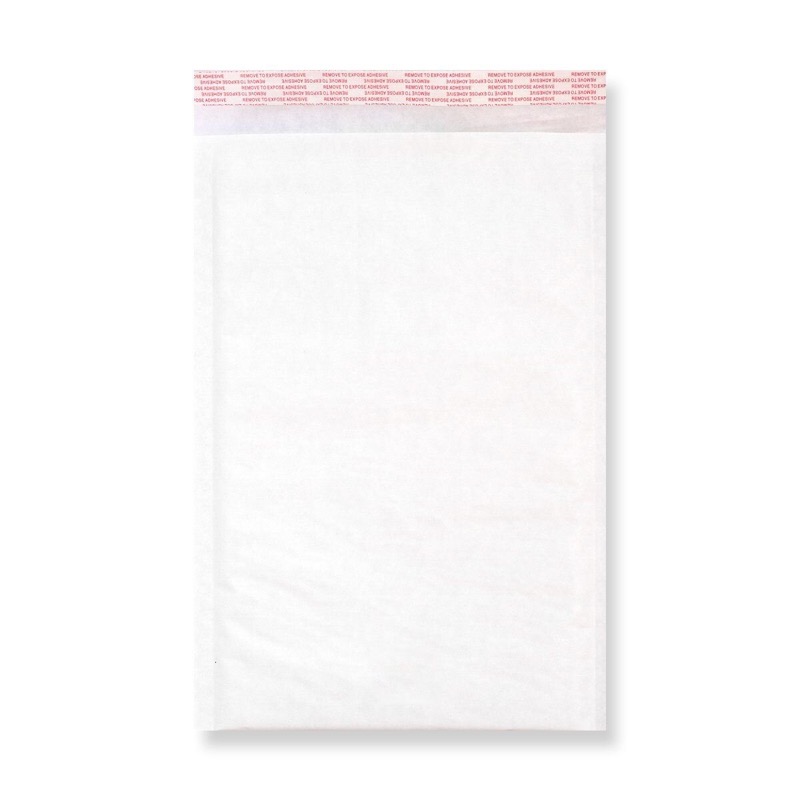 enveloppes à bulles blanc 240 x 340 mm | 135 g/m² kraft | sans fenêtre | fermeture adhésive | rabat droit | 100 pièces