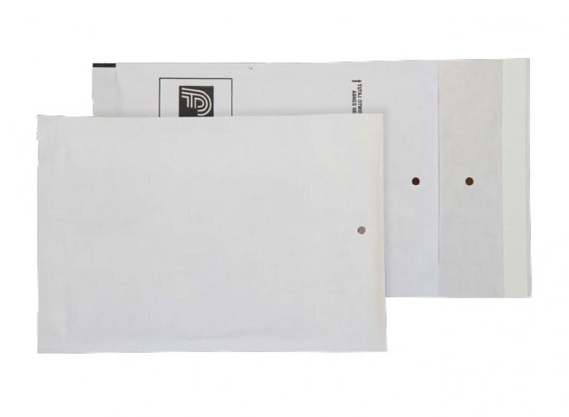 enveloppes à bulles blanc 300 x 445 mm | 135 g/m² kraft | sans fenêtre | fermeture adhésive | rabat droit | 50 pièces