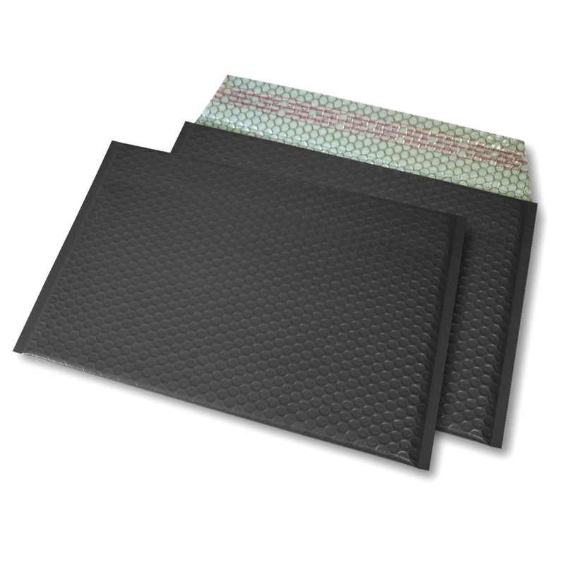 enveloppes à bulles colorées noir 235 x 345 mm (c4) | 180 my pochettes à bulles métalliques - mates | sans fenêtre | fermeture adhésive | rabat droit | 10 pièces