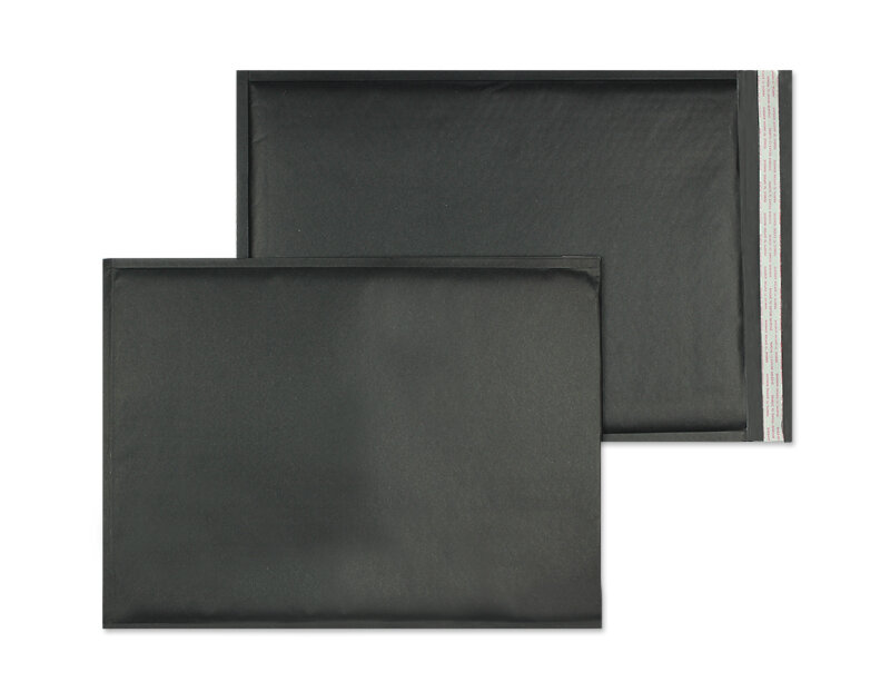 enveloppes à bulles colorées noir 340 x 465 mm | 135 g/m² kraft | sans fenêtre | fermeture adhésive | rabat droit | 50 pièces