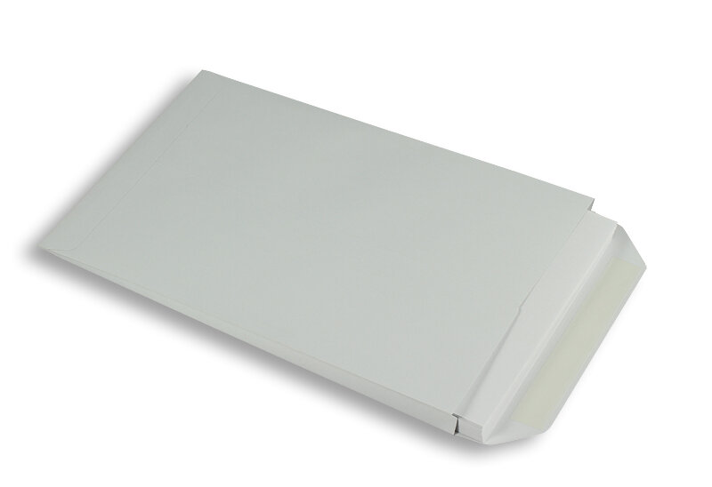 pochettes à rabats blanc 230 x 350 x 35 mm | 135 g/m² secure (indéchirable) | sans fenêtre | fermeture adhésive | rabat droit | 250 pièces