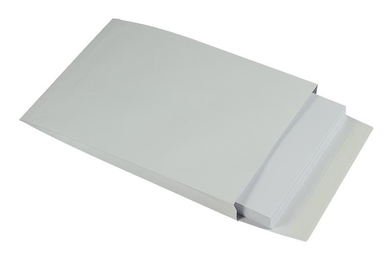 pochettes à rabats blanc 260 x 370 x 35 mm | 135 g/m² secure (indéchirable) | sans fenêtre | fermeture adhésive | rabat droit | 250 pièces