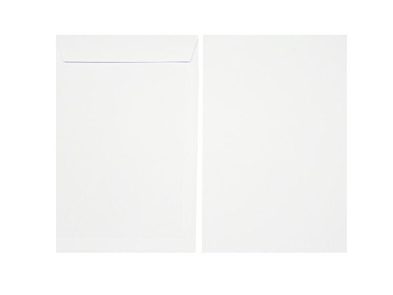pochettes blanc 229 x 352 mm | 120 g/m² offset | sans fenêtre | fermeture adhésive | rabat droit | 250 pièces