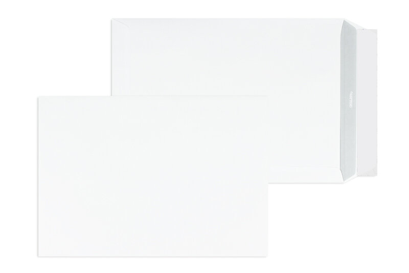 pochettes blanc 240 x 340 mm | 125 g/m² offset | sans fenêtre | fermeture adhésive | rabat droit | 250 pièces