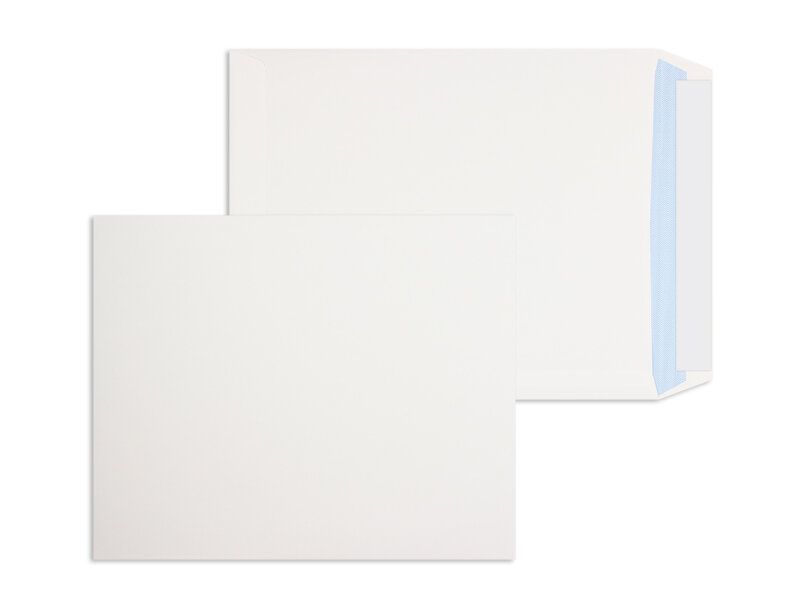 pochettes blanc 250 x 305 mm | 100 g/m² offset | sans fenêtre | fermeture adhésive | rabat droit | 250 pièces