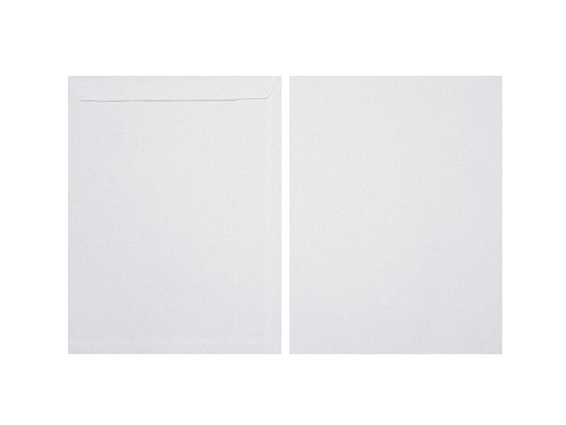 pochettes blanc 305 x 406 mm | 120 g/m² offset | sans fenêtre | fermeture adhésive | rabat droit | 250 pièces