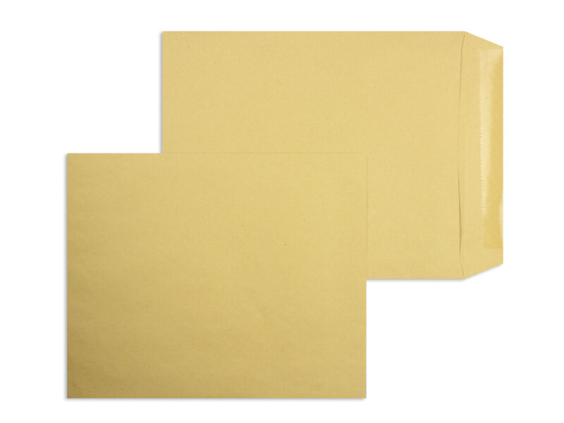 pochettes colorées marron 250 x 305 mm | 90 g/m² natron | sans fenêtre | fermeture gommée | rabat droit | 250 pièces
