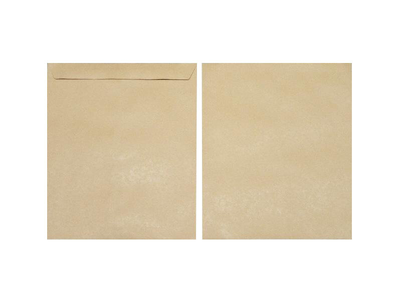 pochettes colorées marron 279 x 330 mm | 90 g/m² natron | sans fenêtre | fermeture gommée | rabat droit | 250 pièces