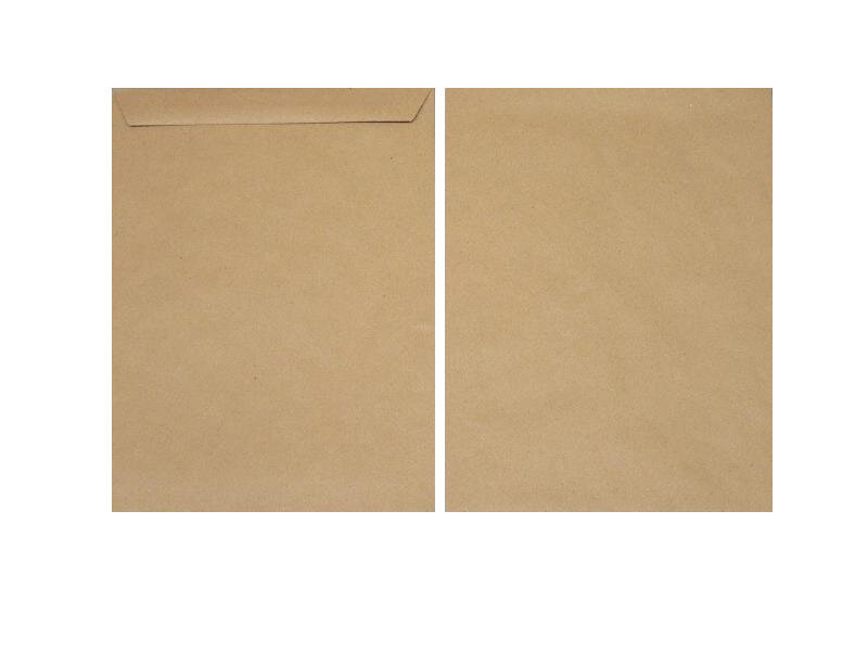 pochettes colorées marron 305 x 406 mm | 100 g/m² natron | sans fenêtre | fermeture gommée | rabat droit | 250 pièces