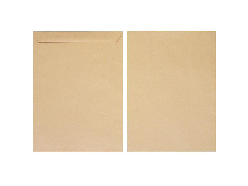 pochettes colorées marron 305 x 406 mm | 115 g/m² natron | sans fenêtre | fermeture gommée | rabat droit | 250 pièces