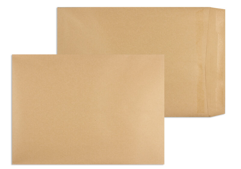 pochettes colorées marron 324 x 457 mm (c3) | 115 g/m² natron | sans fenêtre | fermeture autocollante | rabat droit | 125 pièces
