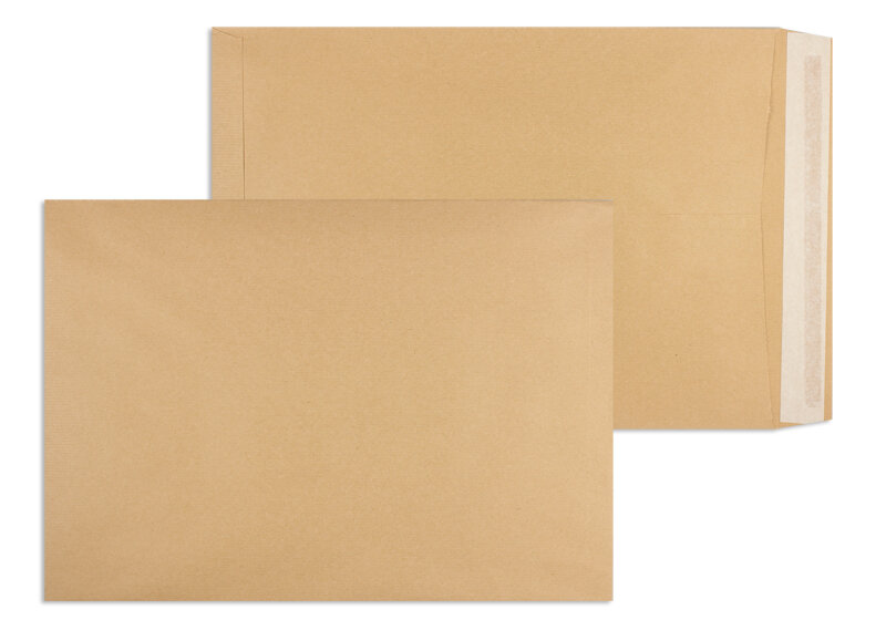 pochettes colorées marron 324 x 457 mm (c3) | 115 g/m² natron | sans fenêtre | fermeture adhésive | rabat droit | 125 pièces