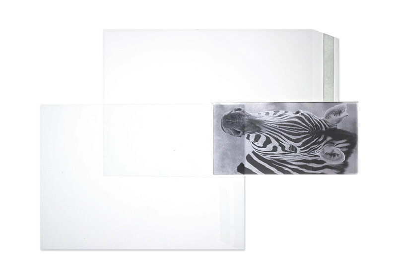 pochettes transparentes de feuille plastique cristallin 240 x 340 mm | 50 my polyéthylène | sans fenêtre | fermeture adhésive | rabat droit | 1000 pièces
