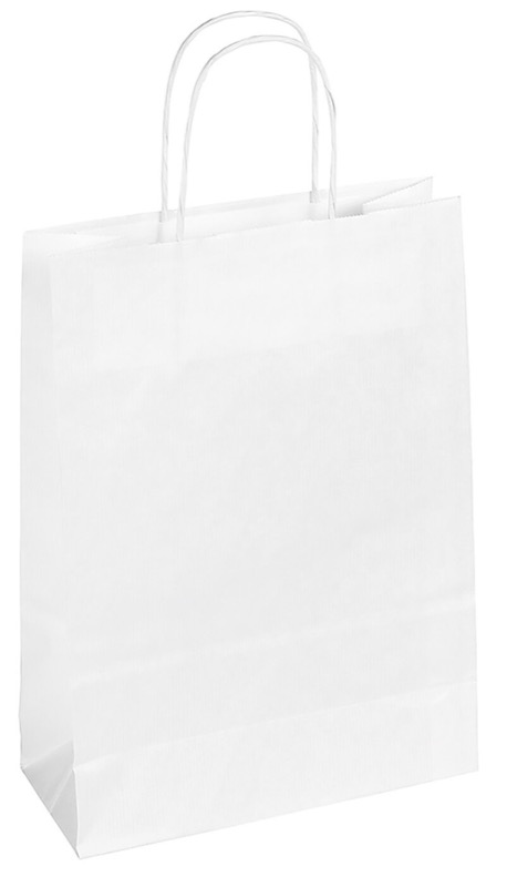sacs papier blanc 220 x 310 x 100 mm | 90 g/qm kraft | sans fenêtre | pas de fermeture | pas de rabat | 250 pièces