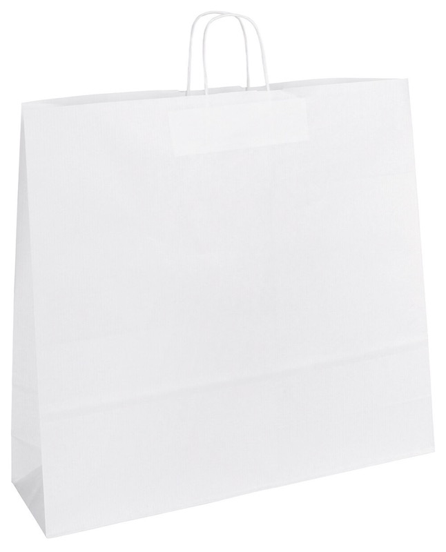 sacs papier blanc 540 x 490 x 150 mm | 110 g/qm kraft | sans fenêtre | pas de fermeture | pas de rabat | 100 pièces