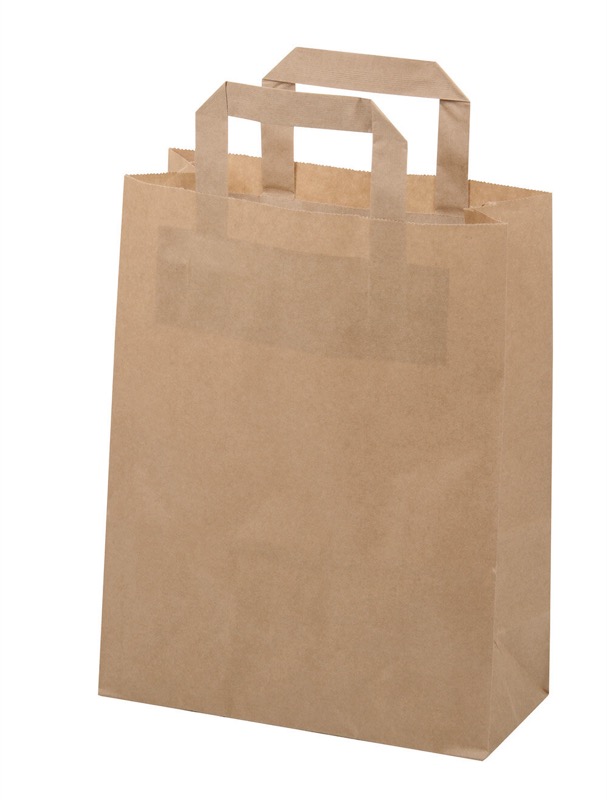sacs papier colorées marron 220 x 280 x 100 mm | 70 g/qm kraft | sans fenêtre | pas de fermeture | pas de rabat | 250 pièces