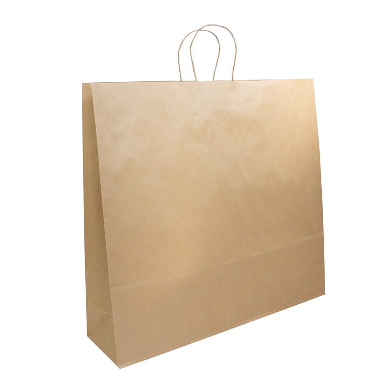 sacs papier colorées marron 540 x 490 x 150 mm | 110 g/qm kraft | sans fenêtre | pas de fermeture | pas de rabat | 100 pièces