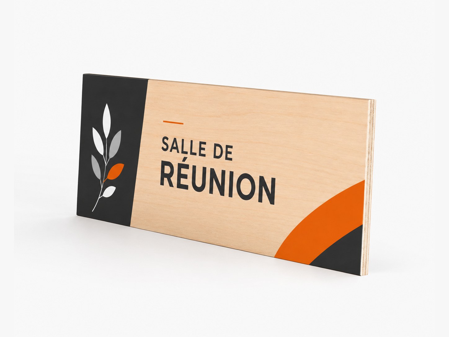 Plaque en bois de hêtre personnalisée avec impression quadri — Paynelia