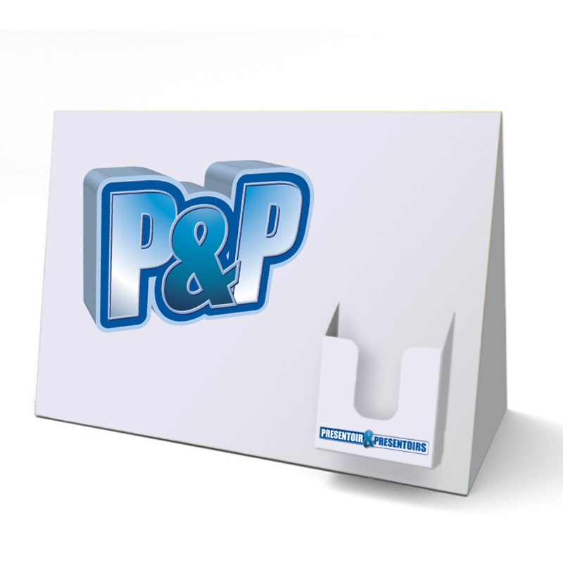Chevalet de comptoir avec porte documents A5 — carton, format A5
