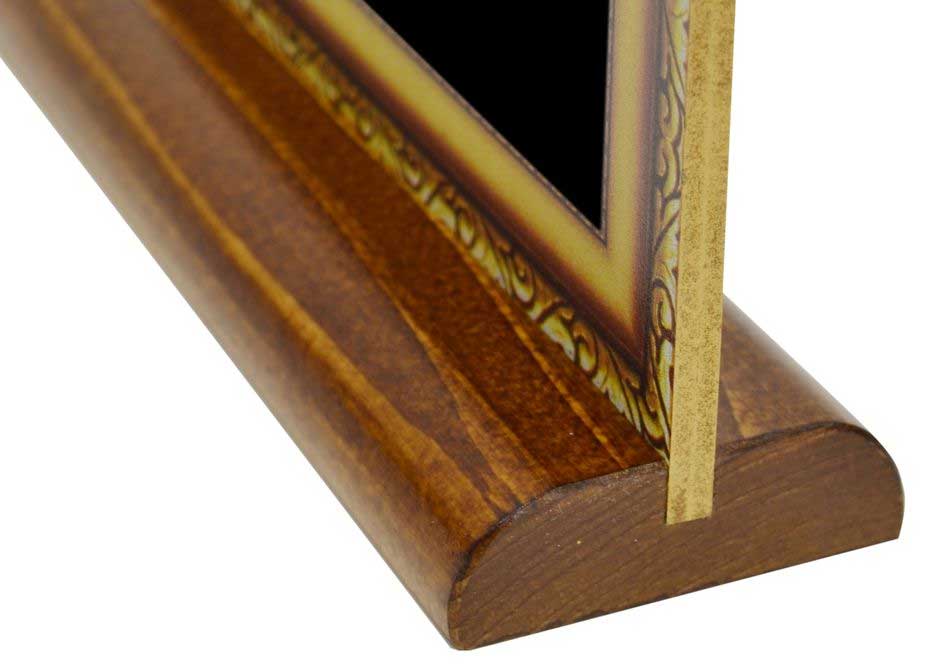 Chevalet de table ardoise A5 — bois, format A5