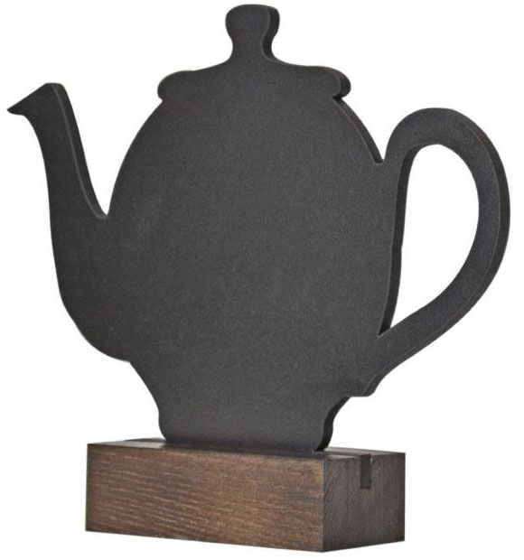 Chevalet de table ardoise théière — plexiglas