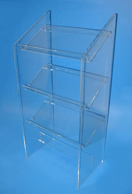 Etagère de présentation plexiglas — plexiglas, format A4