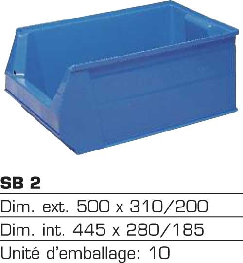 Rayonnage avec 21 bacs à bec 23 litres Systembox — plexiglas, 21 compartiments