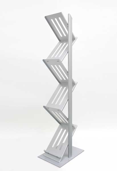 Porte brochures A4 sur pied ZIGZAGMETA4 — métal, format A4