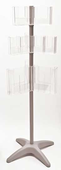 Porte brochure A4 sur pied STAR4 — plexiglas, format A4