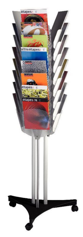 Porte brochure A4 sur pied TREF24 — plexiglas, format A4