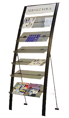 Porte brochure sur pied C7 — métal