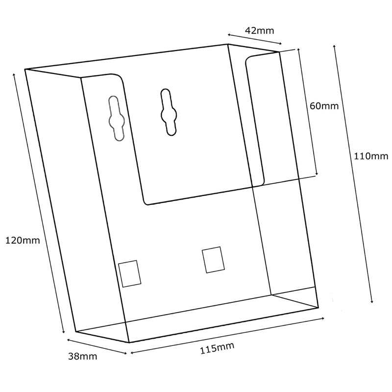 Porte brochure A6 1WPA6 — plexiglas, format A6