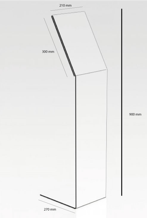Porte visuel A4 sur pied PLEXA4 — plexiglas, format A4