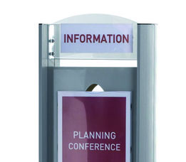 Totem porte visuel 8A4 — plexiglas