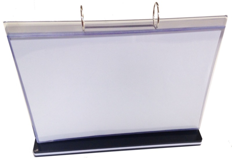 Distributeur visuel A4 horizontal — plexiglas, format A4