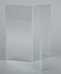 Porte visuel 1/3 A4 TRIPTYQUE — plexiglas, format 1/3 A4