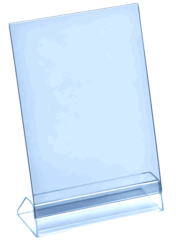 Porte visuel A5 L15 — plexiglas, format A5