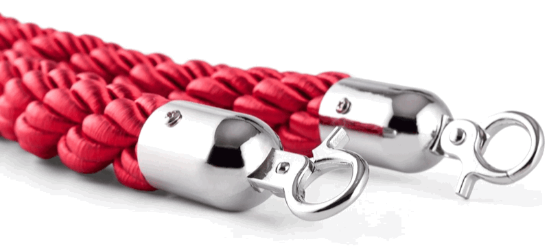 Corde pour poteau coloris rouge — plexiglas