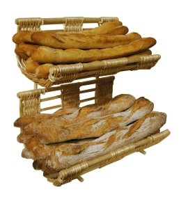 Etagère de comptoir osier 2 niveaux PC82 — métal