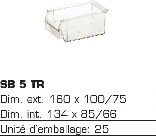 Bac à bec 1 Litre Systembox SB 5 — plexiglas