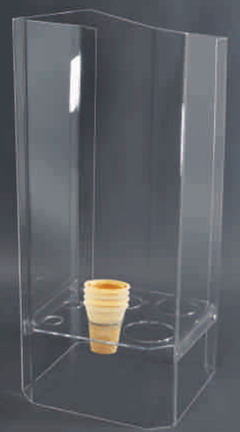 Distributeur de cornets de glace — plexiglas